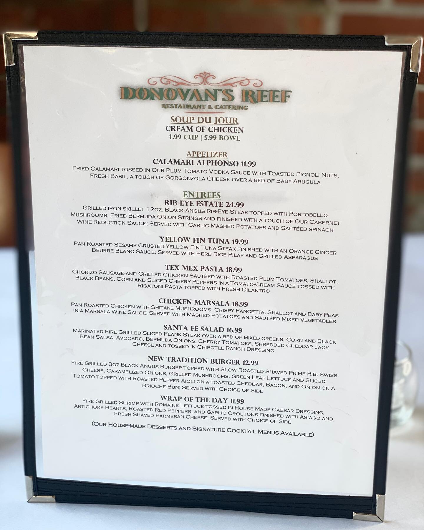 Thursday&rsquo;s Specials. 
Open until 10pm 
Dine in, takeout or delivery through Uber Eats and Grubhub. 
Don&rsquo;t forget to Make your dinner reservations for this weekend.